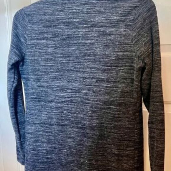 Danskin Gray Cowl Neck Sweater w/ Asymmetrical Design w/Button Closure - Picture 2 of 3